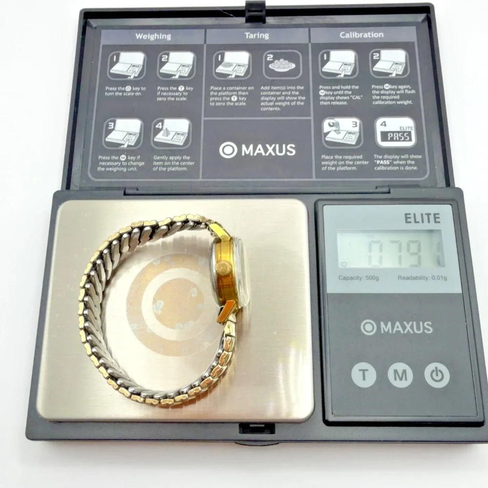 Medco 17 Jewels Selfwinding Swiss Made Ladies Watch Date Gold Tone Parts